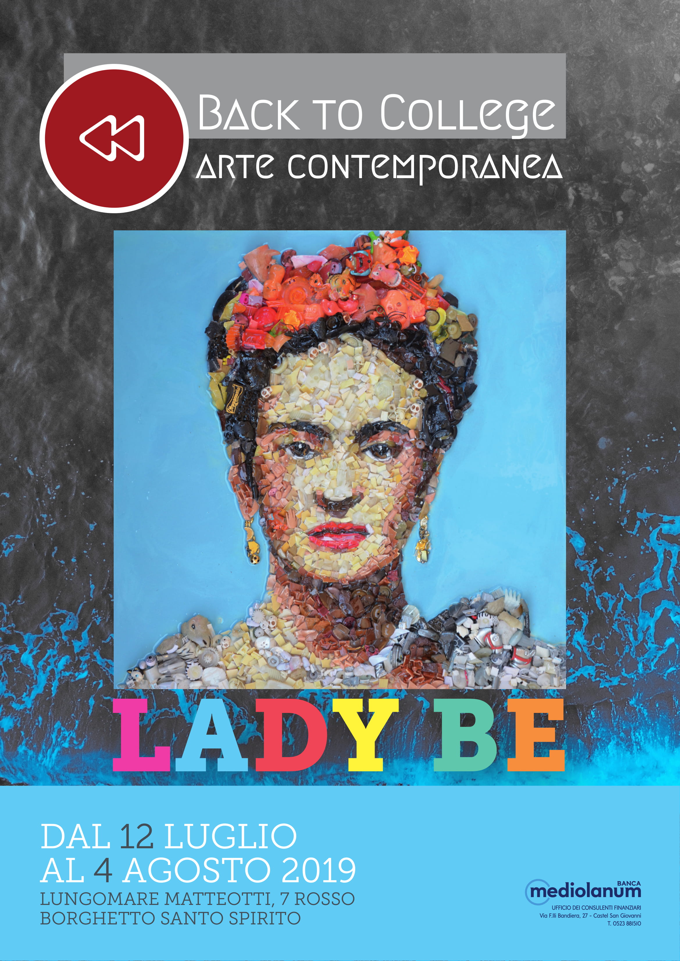 Locandina mostra Lady Be, Borghetto S.S., 2019