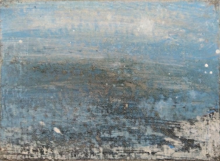Massimo Romani, Landscape (9)- 2019 - olio su cartone telato - 13 x 18 cm