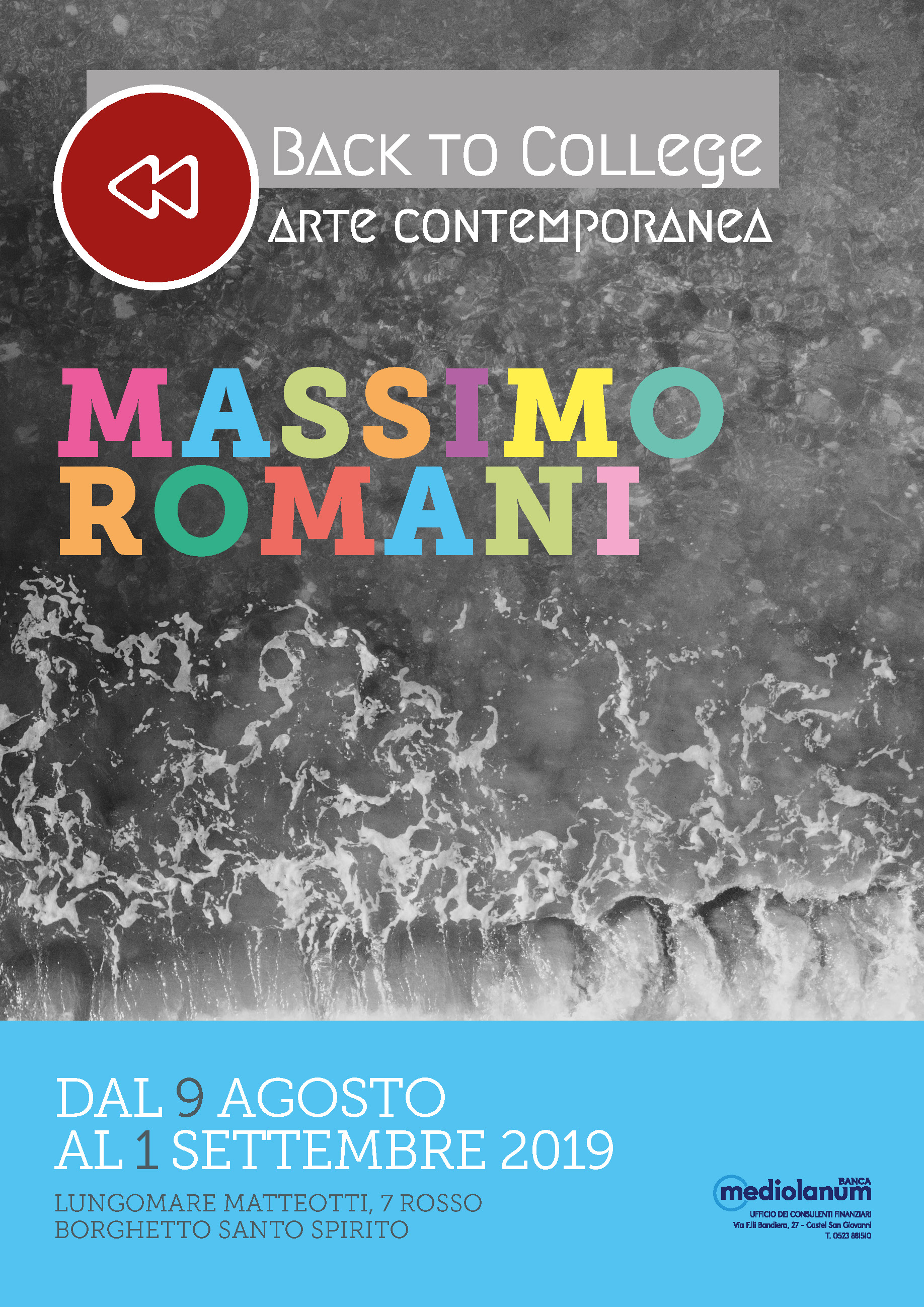Locandina mostra Massimo Romani a Borghetto 2019