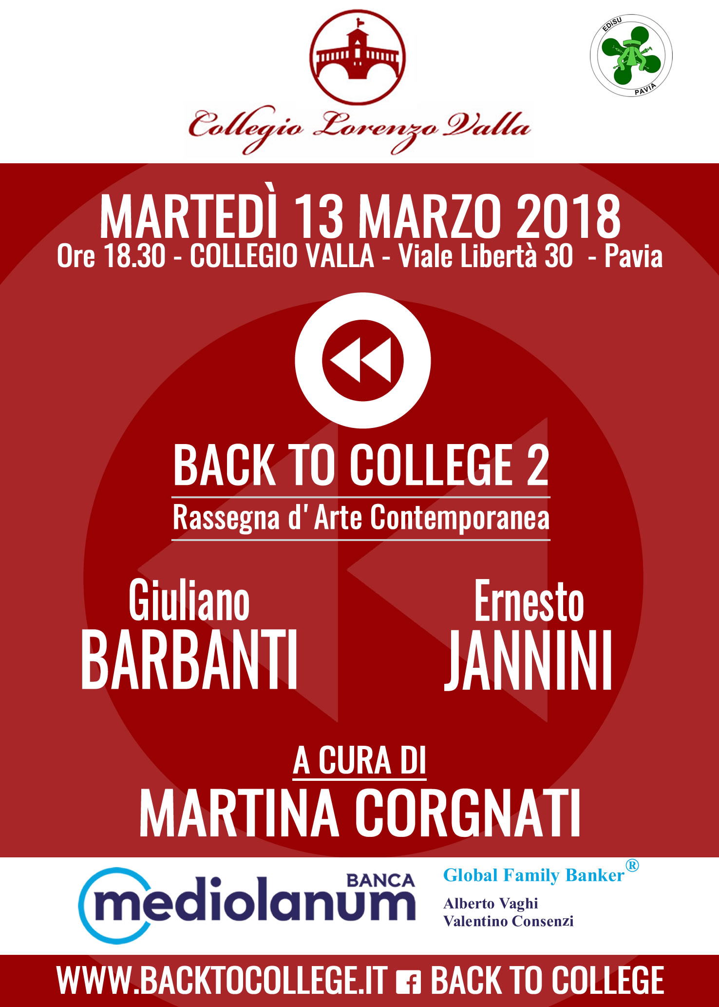Locandina Back to College 2, 13 marzo 2018